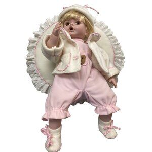 Cathay Collection Limited Edition Vinyl Doll Cynthia Blonde Hair Brown Eyes Pink